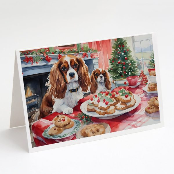 Cavalier Spaniel Christmas Cookies Greeting Cards Pack of 8 Discount