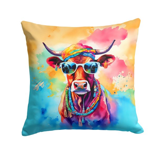 Hippie Animal Cow Throw Pillow For Cheap