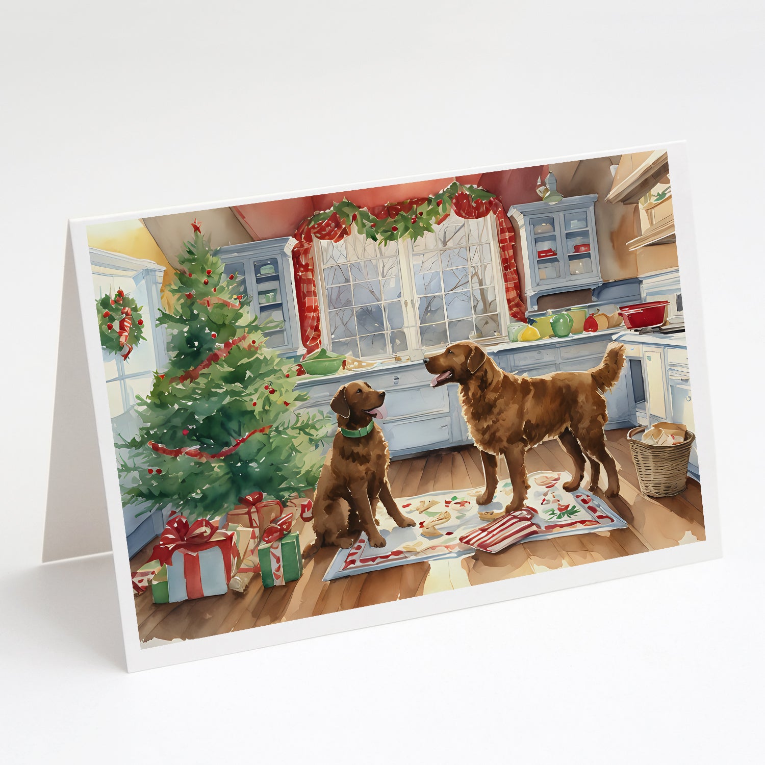 Chesapeake Bay Retriever Christmas Cookies Greeting Cards Pack of 8 Sale