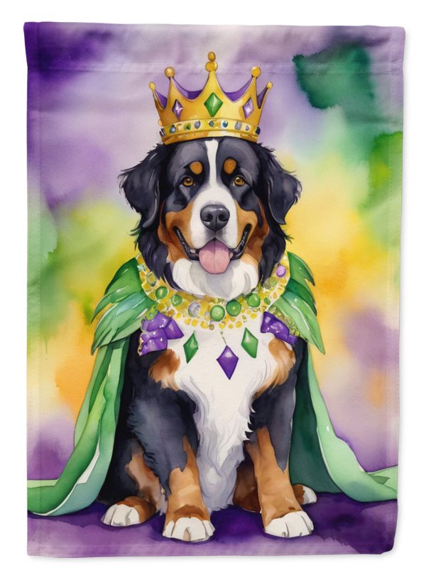 Bernese Mountain Dog King of Mardi Gras House Flag Hot on Sale