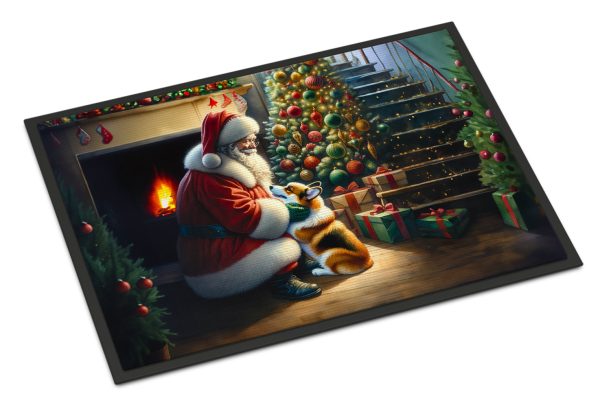 Corgi and Santa Claus Doormat Online Sale
