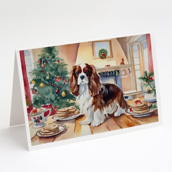 Cavalier Spaniel Christmas Cookies Greeting Cards Pack of 8 Fashion