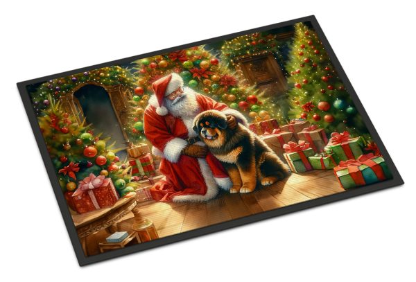 Tibetan Mastiff and Santa Claus Doormat Sale
