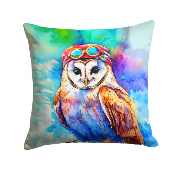 Hippie Animal Barn Owl Throw Pillow For Sale