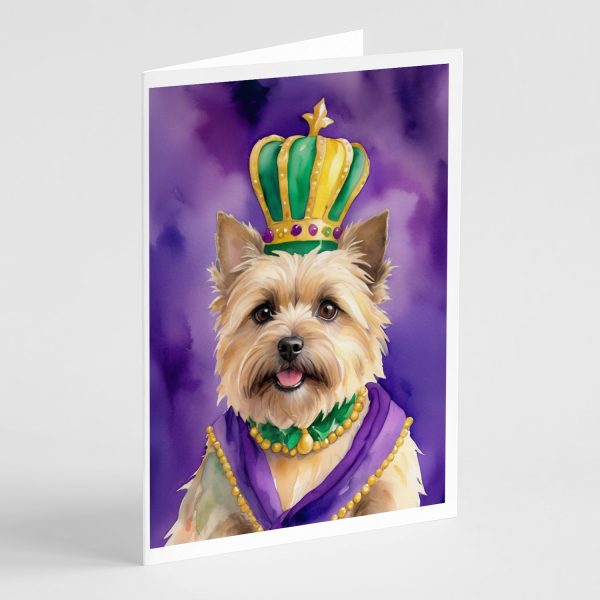 Cairn Terrier King of Mardi Gras Greeting Cards Pack of 8 Online Hot Sale