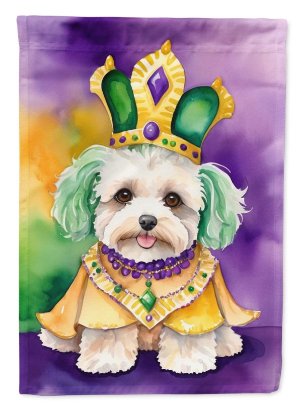 Maltipoo King of Mardi Gras Garden Flag - Vibrant Dog-Themed Yard Decor by Caroline s Treasures Online Sale