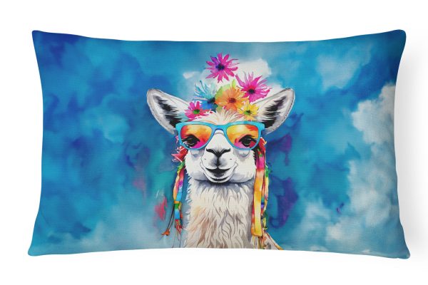 Hippie Animal Llama Throw Pillow For Discount