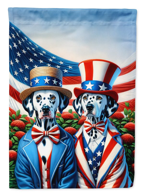 All American Dalmatian Garden Flag –  Dogs with American Flag Background by Caroline’s Treasures Online now