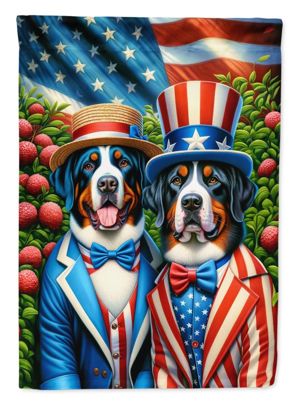 All American Greater Swiss Mountain Dog Garden Flag –  Dogs with American Flag Background by Caroline’s Treasures Hot on Sale