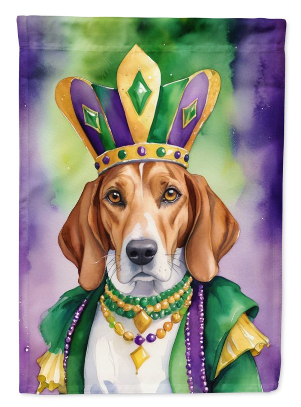 English Foxhound King of Mardi Gras Garden Flag - Vibrant Dog-Themed Yard Decor by Caroline s Treasures Online Sale