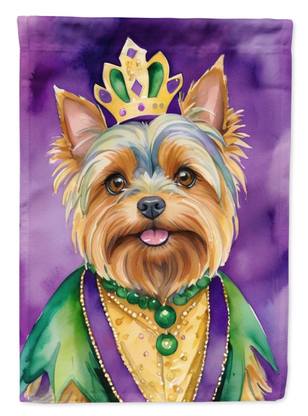 Yorkshire Terrier King of Mardi Gras Garden Flag - Vibrant Dog-Themed Yard Decor by Caroline s Treasures For Discount