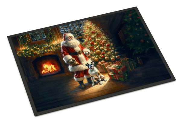 Boxer and Santa Claus Doormat Online now