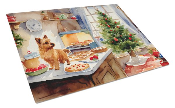 Norwich Terrier Christmas Cookies Glass Cutting Board Supply
