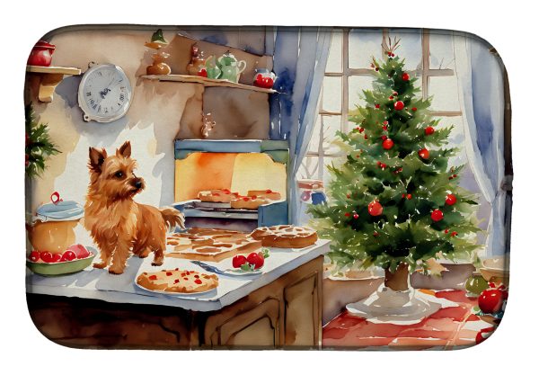 Norwich Terrier Christmas Cookies Dish Drying Mat Online Hot Sale