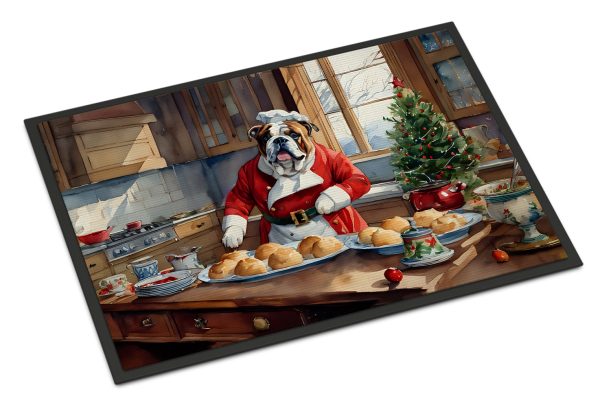 English Bulldog Christmas Cookies Doormat Online Hot Sale