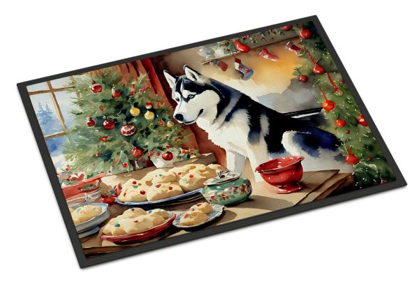 Siberian Husky Christmas Cookies Doormat Hot on Sale