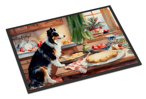 Border Collie Christmas Cookies Doormat Online