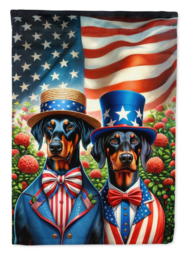 All American Doberman Pinscher Garden Flag –  Dogs with American Flag Background by Caroline’s Treasures Online Sale