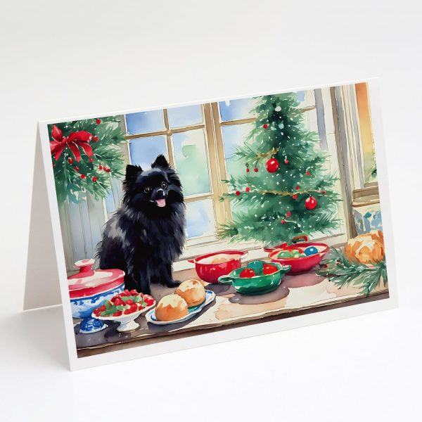 Pomeranian Christmas Cookies Greeting Cards Pack of 8 For Sale