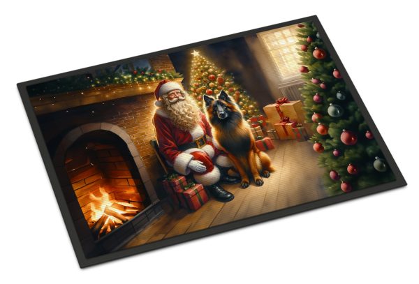 Belgian Tervuren and Santa Claus Doormat For Sale
