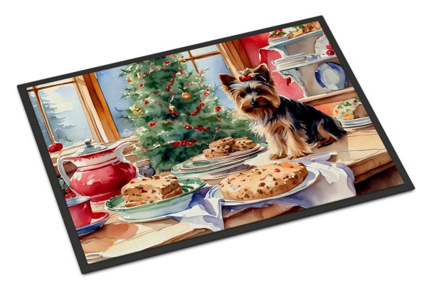 Yorkshire Terrier Yorkie Christmas Cookies Doormat For Cheap