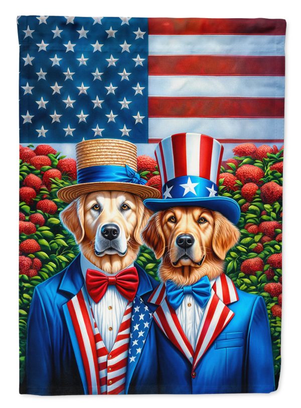 All American Golden Retriever House Flag For Sale