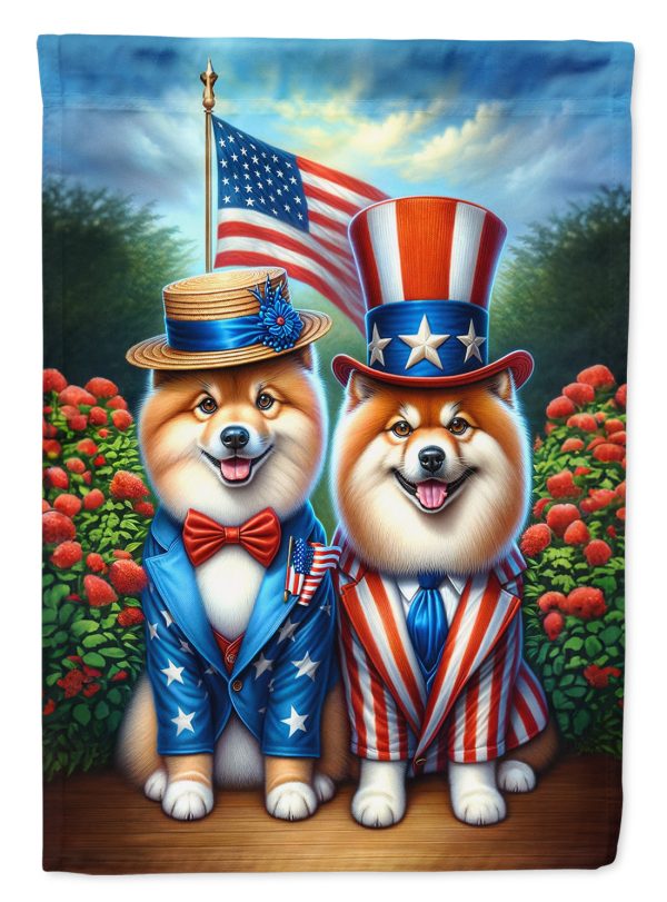 All American Finnish Spitz House Flag For Cheap