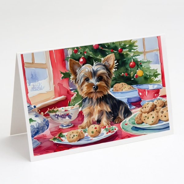 Yorkshire Terrier Yorkie Christmas Cookies Greeting Cards Pack of 8 Sale