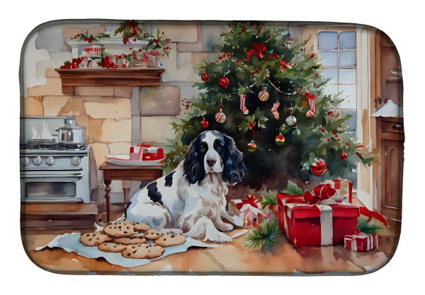 English Springer Spaniel Christmas Cookies Dish Drying Mat Fashion