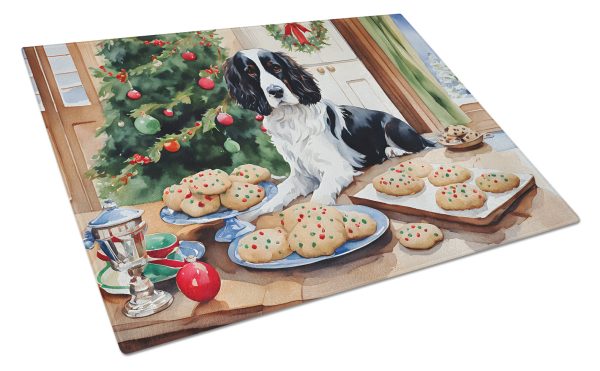 English Springer Spaniel Christmas Cookies Glass Cutting Board Online