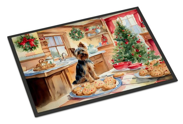 Yorkshire Terrier Yorkie Christmas Cookies Doormat For Cheap