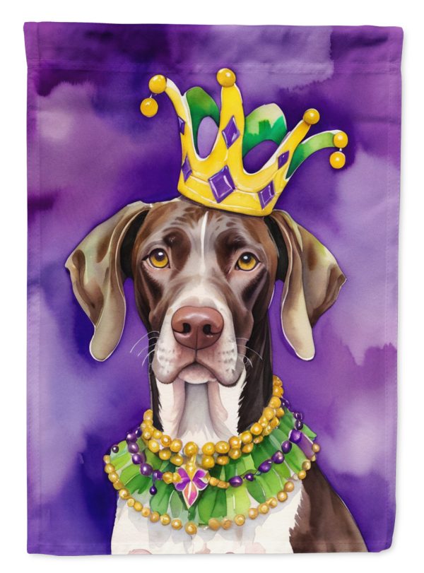 German Shorthaired Pointer King of Mardi Gras House Flag Discount