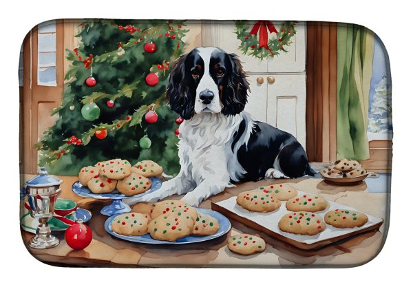 English Springer Spaniel Christmas Cookies Dish Drying Mat Online Sale