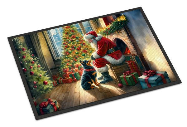 Lancashire Heeler and Santa Claus Doormat Fashion