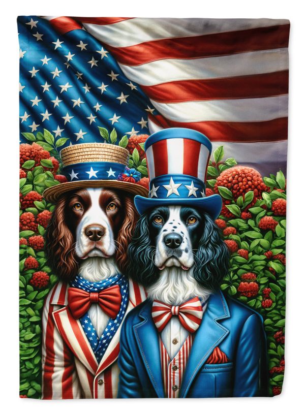 All American English Springer Spaniel House Flag For Cheap