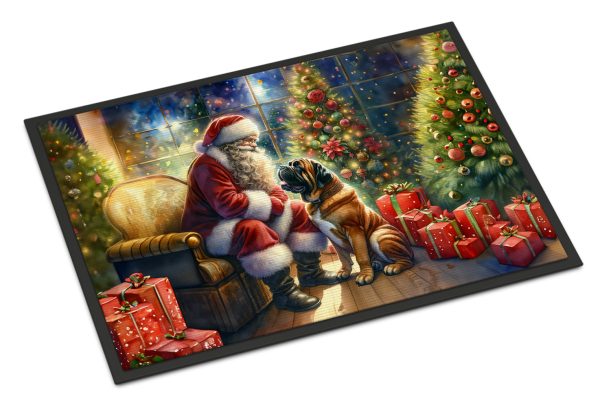 Bullmastiff and Santa Claus Doormat Sale