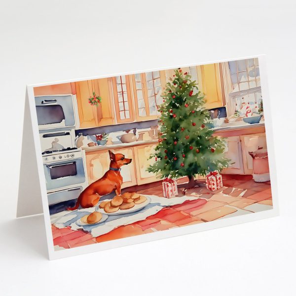 Miniature Pinscher Christmas Cookies Greeting Cards Pack of 8 Cheap