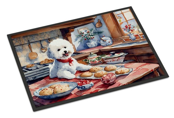 Bichon Frise Christmas Cookies Doormat Cheap