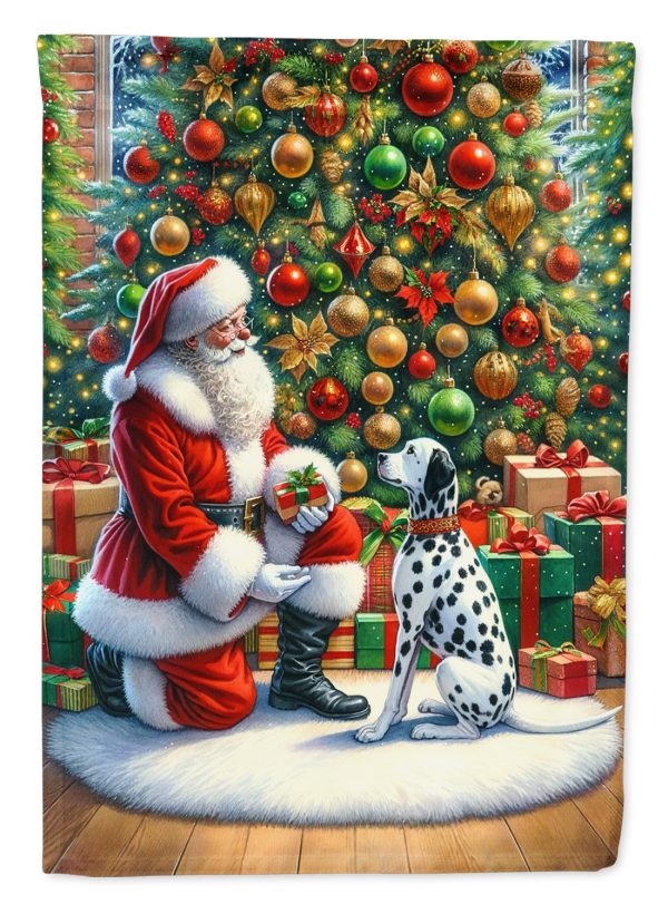 Dalmatian and Santa Claus House Flag Online