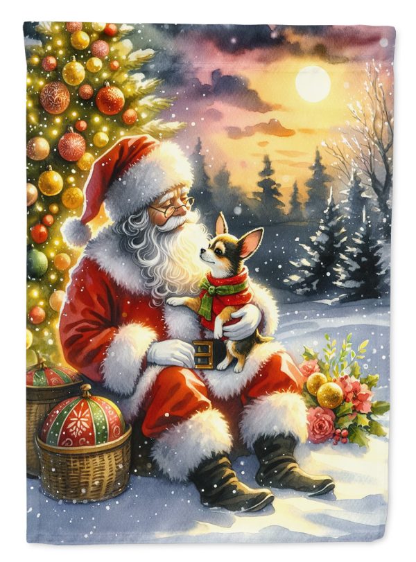Chihuahua and Santa Claus House Flag Sale