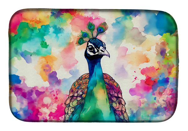 Hippie Animal Peacock Dish Drying Mat Supply