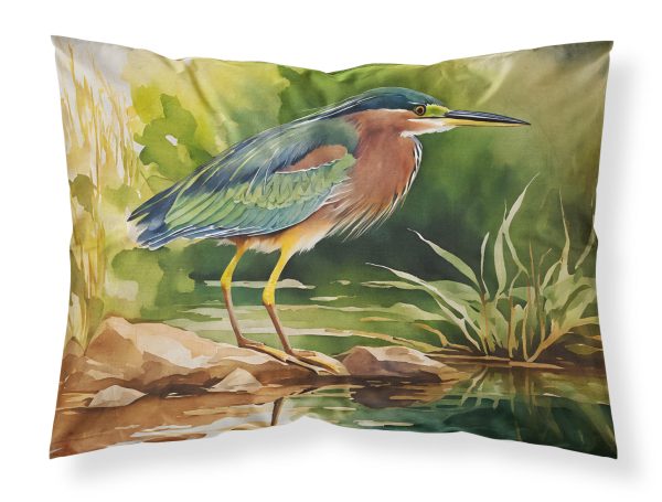 Green Heron Standard Pillowcase on Sale