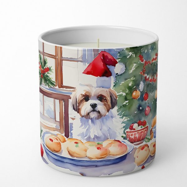 Lhasa Apso Christmas Cookies Decorative Soy Candle on Sale