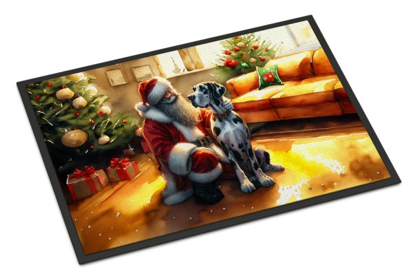 Great Dane and Santa Claus Doormat Online Hot Sale