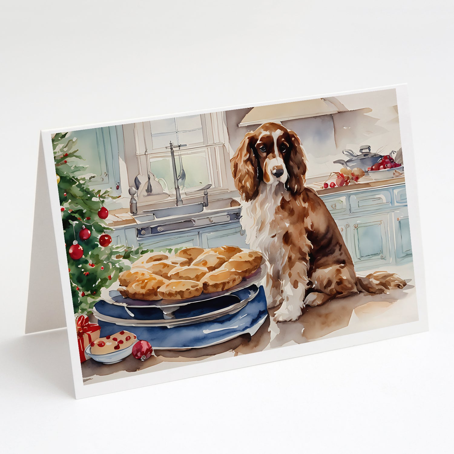 Cocker Spaniel Christmas Cookies Greeting Cards Pack of 8 on Sale