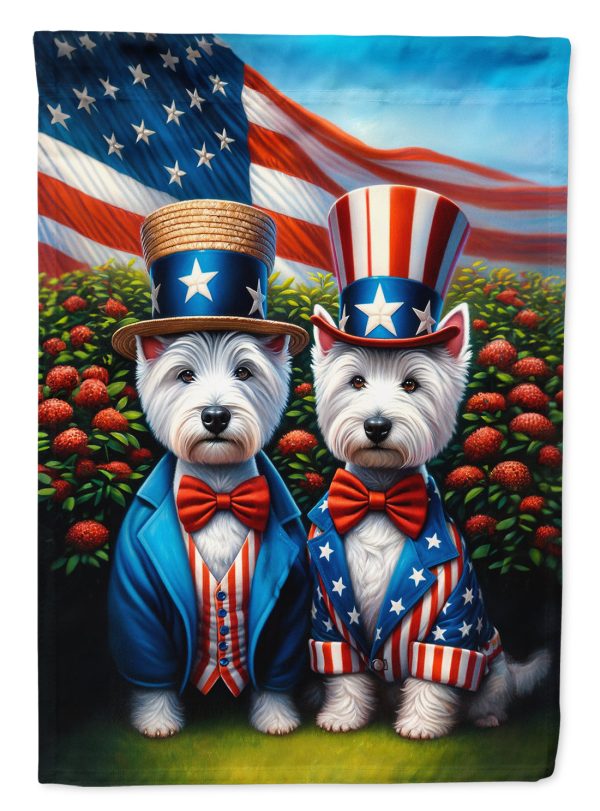 All American Westie Garden Flag –  Dogs with American Flag Background by Caroline’s Treasures Online Hot Sale