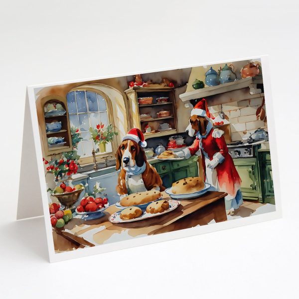 Basset Hound Christmas Cookies Greeting Cards Pack of 8 Online