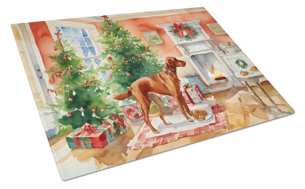 Redbone Coonhound Christmas Cookies Glass Cutting Board Discount