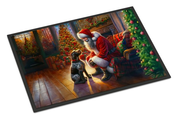 German Wirehaired Pointer and Santa Claus Doormat Discount