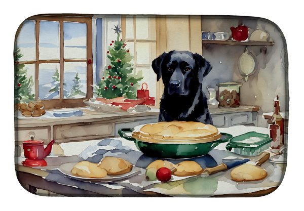 Labrador Retriever Christmas Cookies Dish Drying Mat For Discount